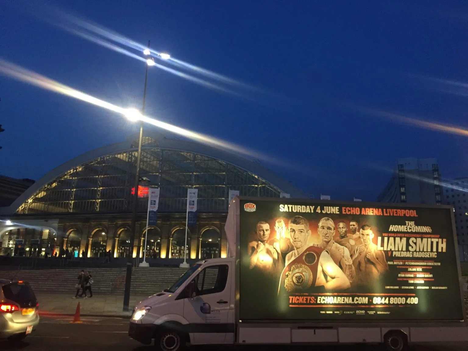 Mobile billboard truck advertising campaign in UK city locations