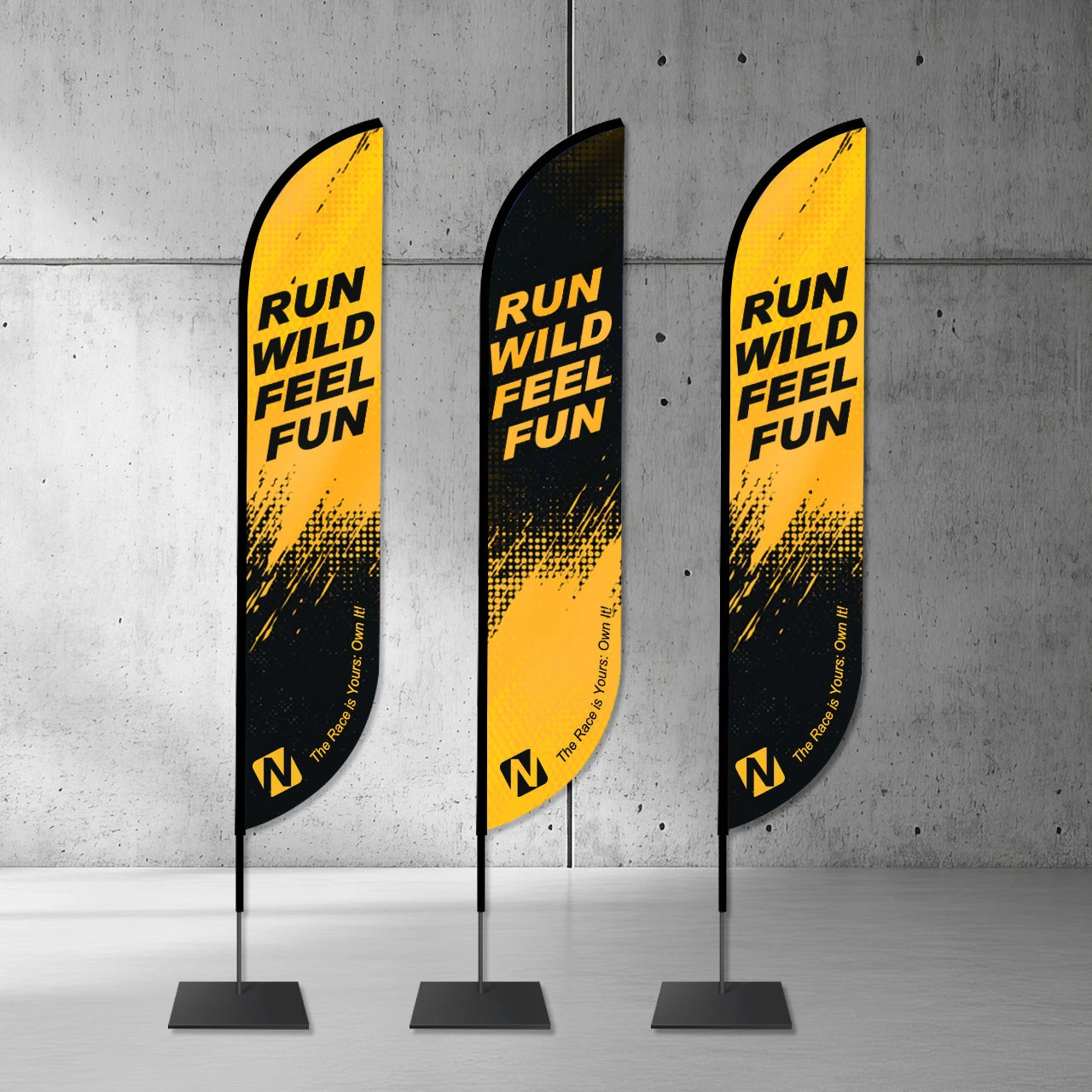 Custom Angled Flags for Events | High-Quality Flag Printing in the UK ...